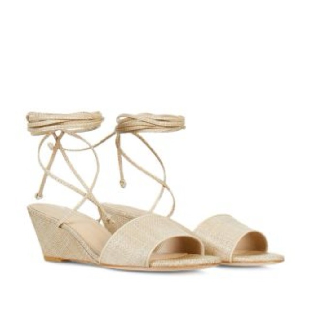 Cult Gaia Natural Lace Up Raffia Mirai Sandal